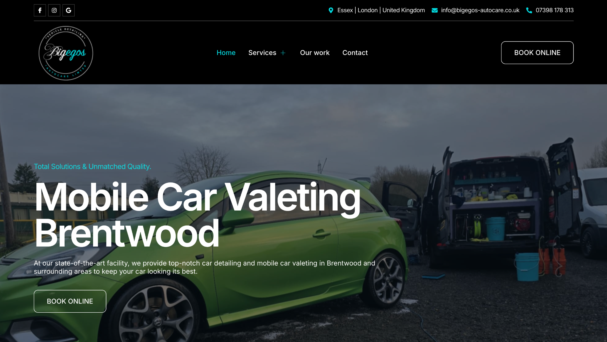 Big Egos Autocare website